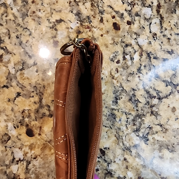 Fossil Leather ID Credit Card Keychain Wallet 3” X 5” - Picture 5 of 6